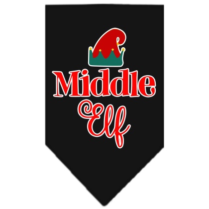 Middle Elf Screen Print Bandana Black Large