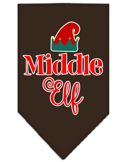 Middle Elf Screen Print Bandana Cocoa Large