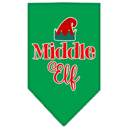 Middle Elf Screen Print Bandana Emerald Green Large