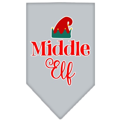 Middle Elf Screen Print Bandana Grey Large