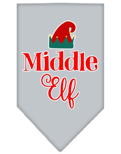 Middle Elf Screen Print Bandana Grey Large