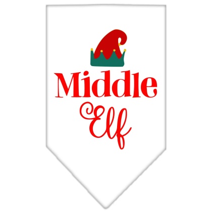 Middle Elf Screen Print Bandana White Large