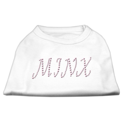 Minx Rhinestone Shirts White L