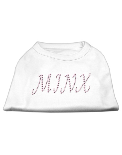 Minx Rhinestone Shirts White L