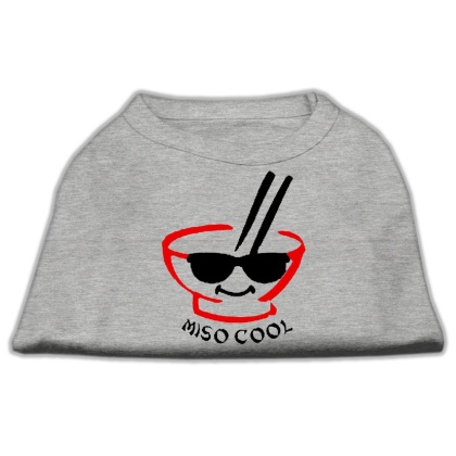 Miso Cool Screen Print Shirts Grey Lg