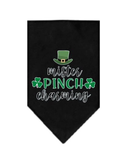 Mister Pinch Charming Screen Print Bandana Black Large