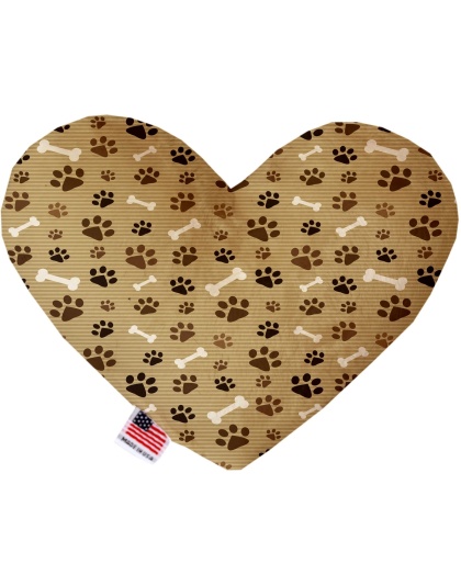 Mocha Paws and Canvas Heart Dog Toy