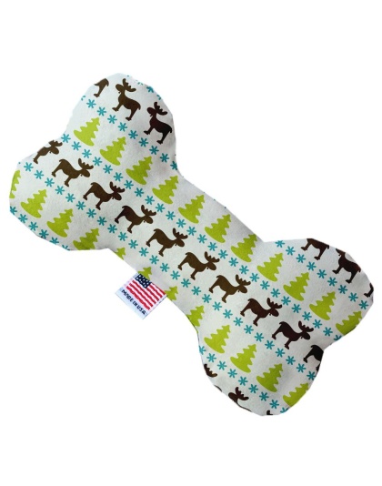 Mountain Moose 10 Inch Canvas Bone Dog Toy