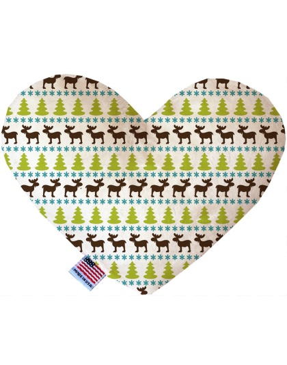 Mountain Moose 6 Inch Canvas Heart Dog Toy