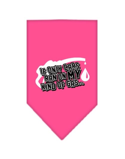 My Kind Of Gas Screen Print Bandana Bright Pink Large