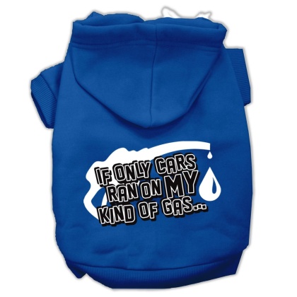 My Kind of Gas Screen Print Pet Hoodies Blue L