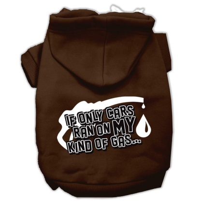 My Kind of Gas Screen Print Pet Hoodies Brown L