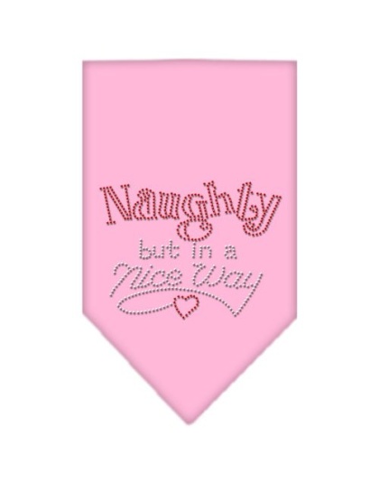 Naughty but in a Nice Way Rhinestone Bandana Light Pink Large