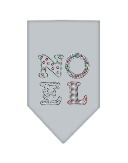 Noel Rhinestone Bandana Grey Large