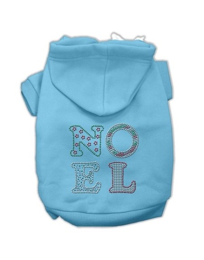 Noel Rhinestone Hoodies Baby Blue L