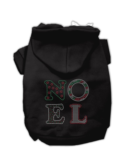 Noel Rhinestone Hoodies Black L