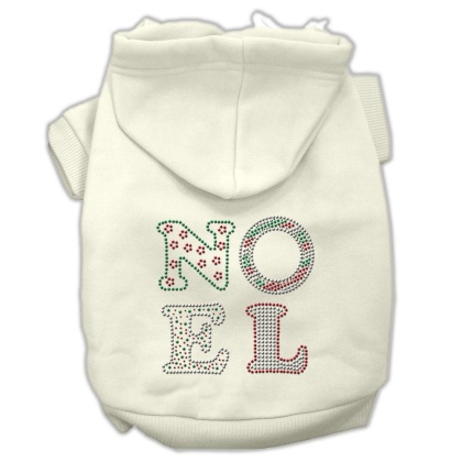 Noel Rhinestone Hoodies Cream L