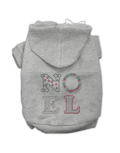 Noel Rhinestone Hoodies Grey L