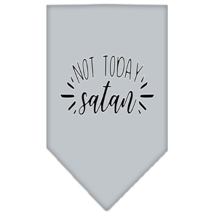 Not Today Satan Screen Print Bandana Grey Large