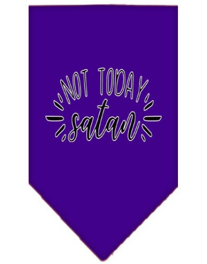 Not Today Satan Screen Print Bandana Purple Large