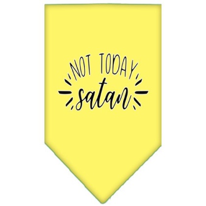 Not Today Satan Screen Print Bandana Yellow Large