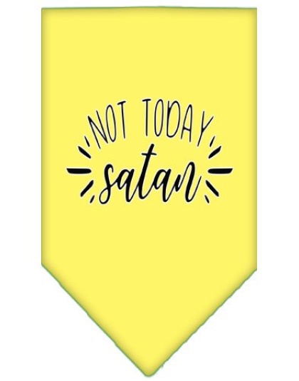 Not Today Satan Screen Print Bandana Yellow Large