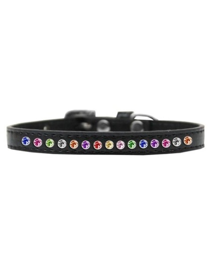 One Row Confetti Size 10 Black Puppy Collar