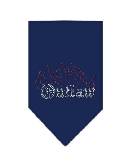 Outlaw Rhinestone Bandana Navy Blue large