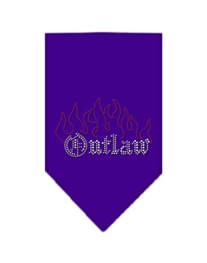 Outlaw Rhinestone Bandana Purple Large