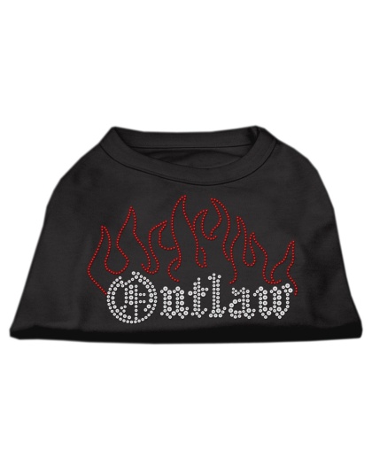 Outlaw Rhinestone Shirts Black L