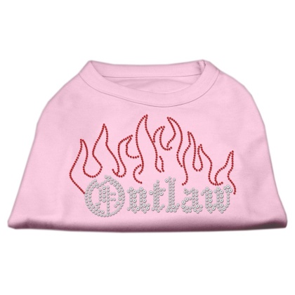 Outlaw Rhinestone Shirts Light Pink L