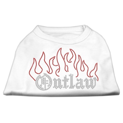 Outlaw Rhinestone Shirts White L