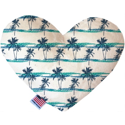 Palm Tree Paradise 6 inch Canvas Heart Dog Toy