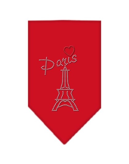 Paris Rhinestone Bandana Red Large