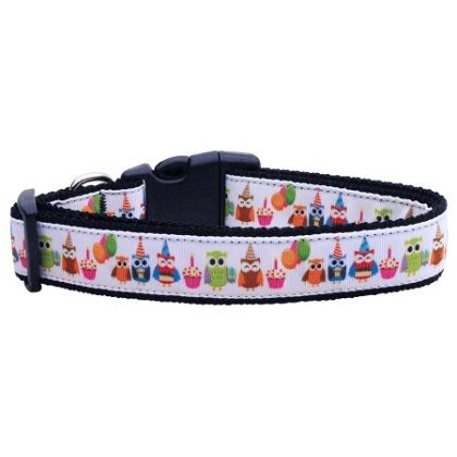 Party Owls Nylon Cat Collar