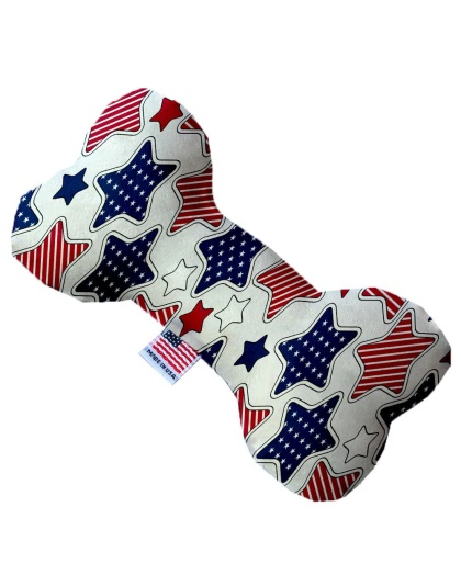 Patriotic Stars 10 Inch Canvas Bone Dog Toy