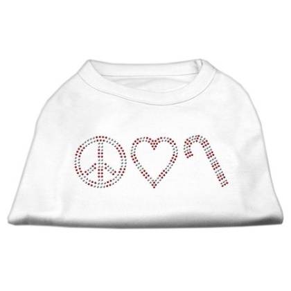 Peace, Love, and Candy Canes Shirts White L