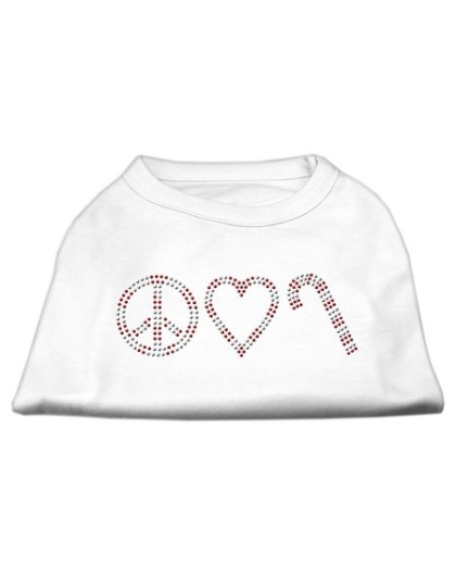 Peace, Love, and Candy Canes Shirts White L