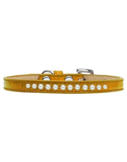 Pearl Size 10 Gold Puppy Ice Cream Collar