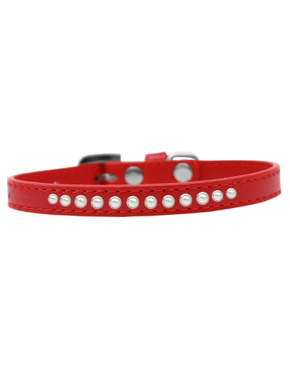 Pearl Size 10 Red Puppy Collar