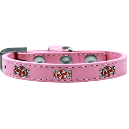 Peppermint Widget Dog Collar Light Pink Size 10