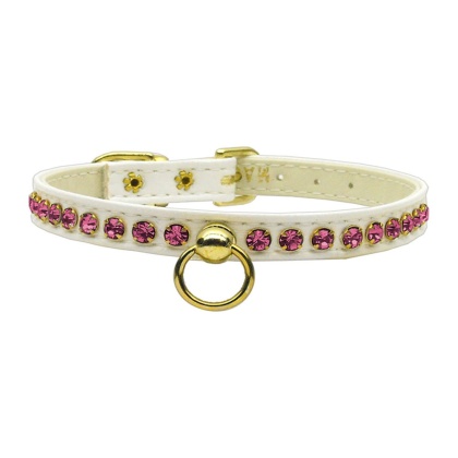 Petite White w/ Pink Stones 10