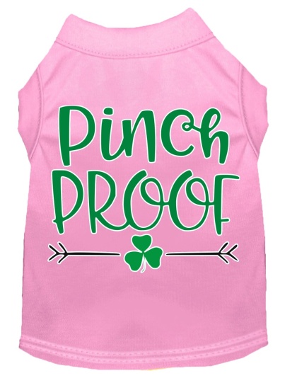 Pinch Proof Screen Print Dog Shirt Light Pink Lg