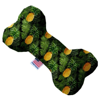 Pineapples in Paradise 10 Inch Canvas Bone Dog Toy