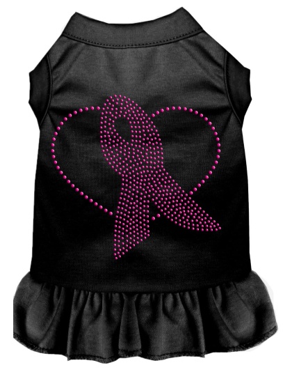 Pink Ribbon Rhinestone Dress Black 4X