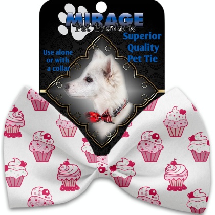 Pink Whimsy Cupcakes Pet Bow Tie