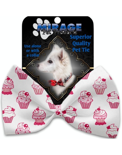 Pink Whimsy Cupcakes Pet Bow Tie