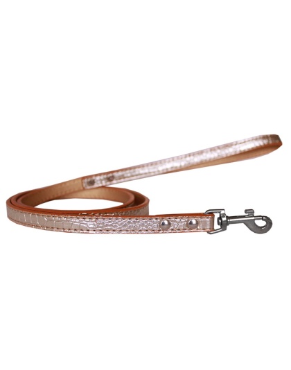 Plain Croc Leash Copper 1/2'' wide x 4' long