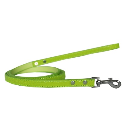 Plain Croc Leash Lime Green 1/2'' wide x 4' long