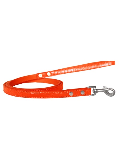 Plain Croc Leash Orange 1/2'' wide x 4' long